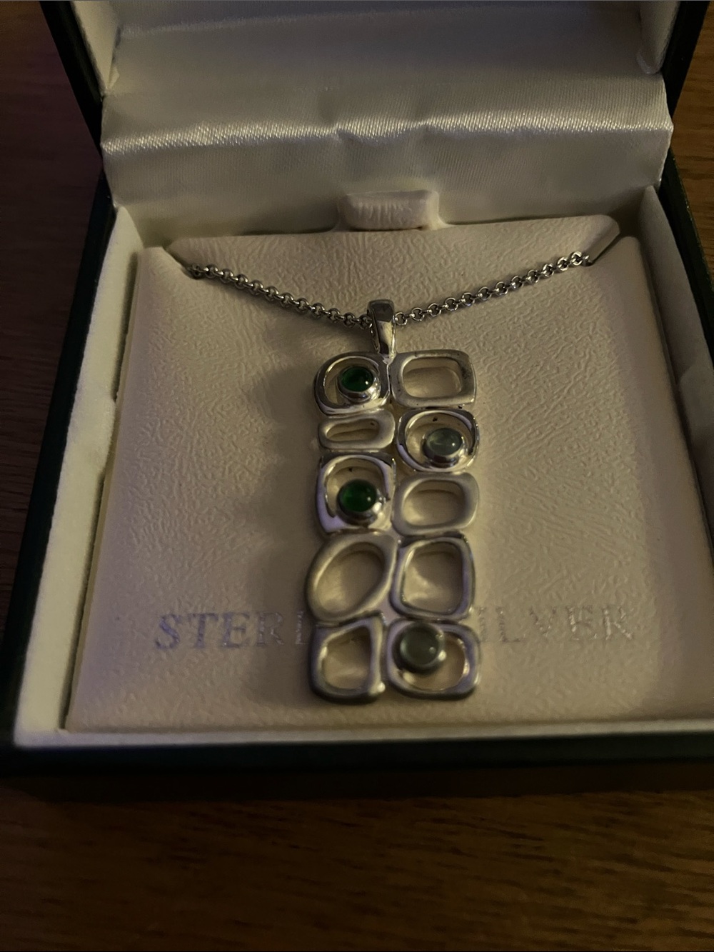 Cobblestone Sterling Silver Pendant Necklace